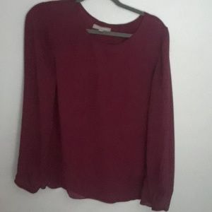 Banana Republic wine colored  mesh top
